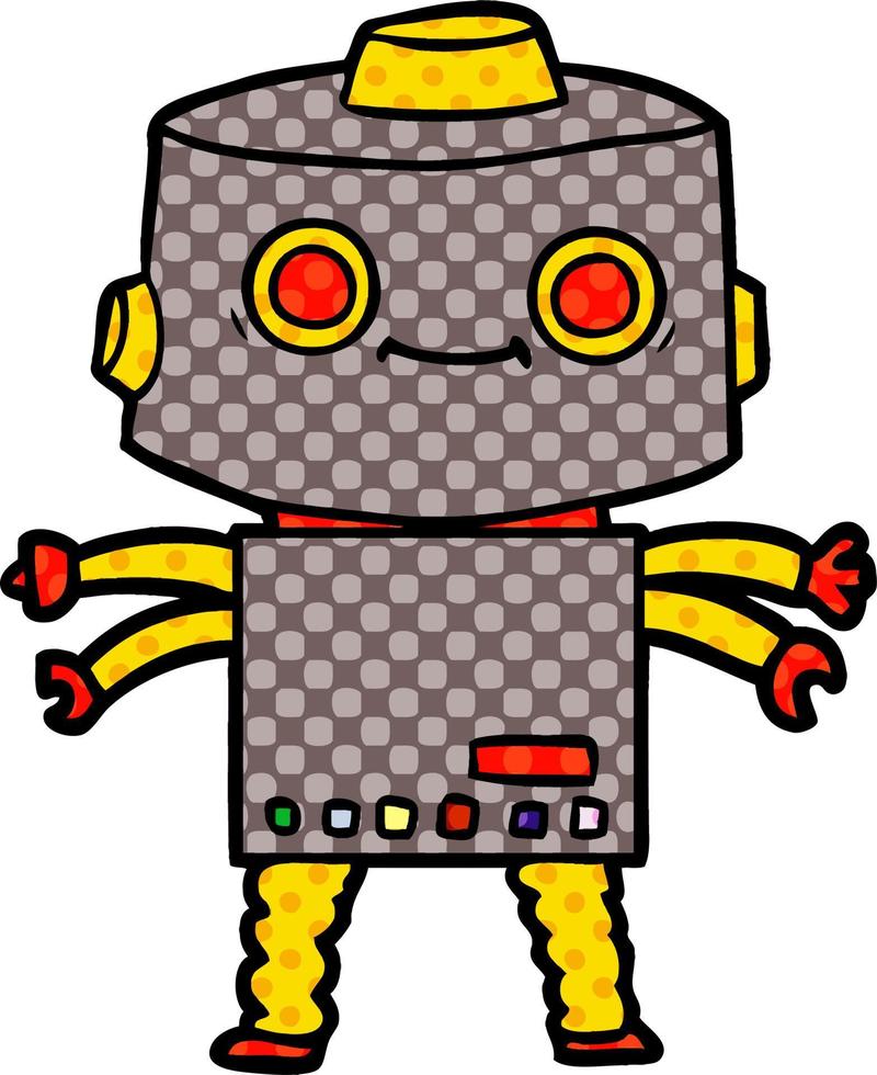 robot de personnage de dessin animé doodle vecteur