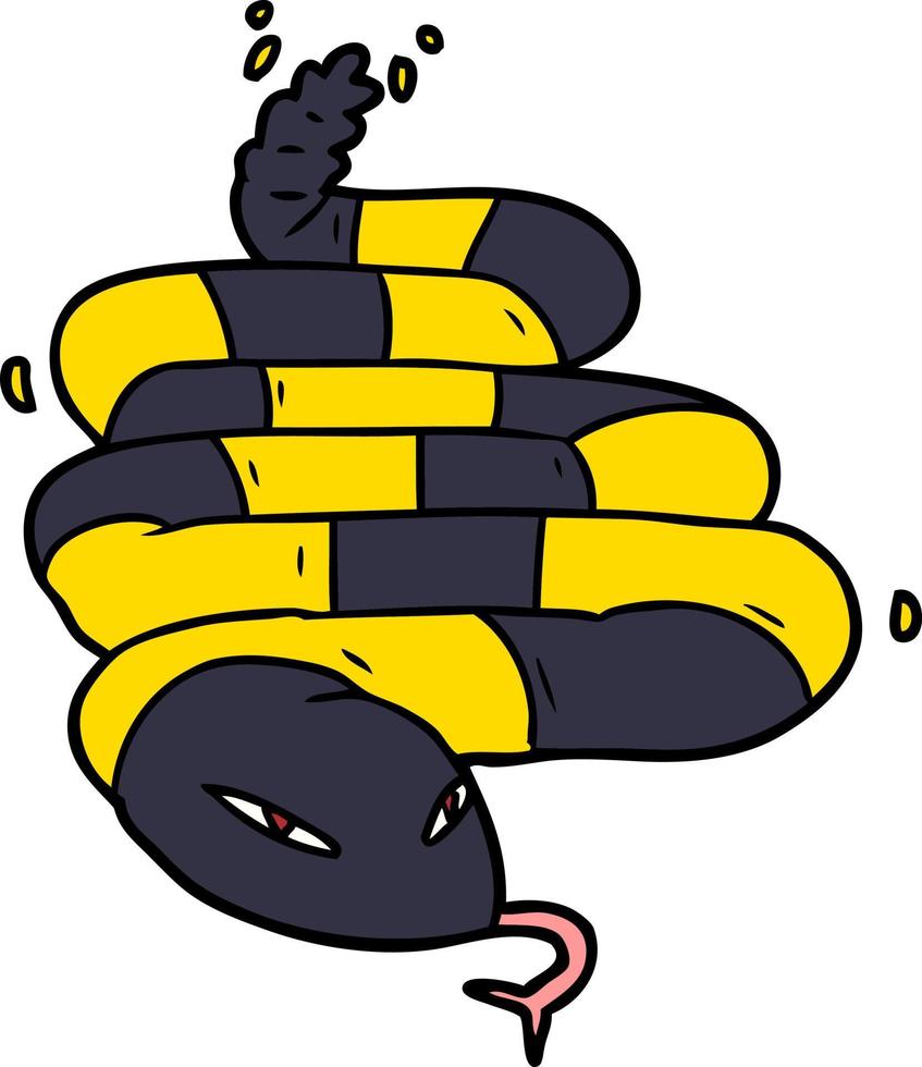 dessin animé serpent venimeux vecteur