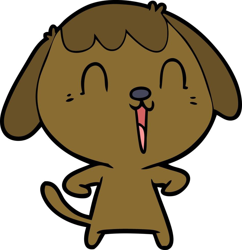 chien de dessin animé mignon vecteur