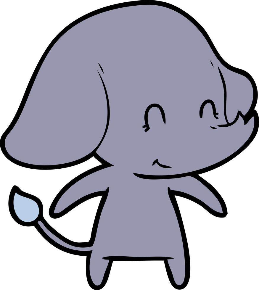 éléphant de dessin animé mignon vecteur