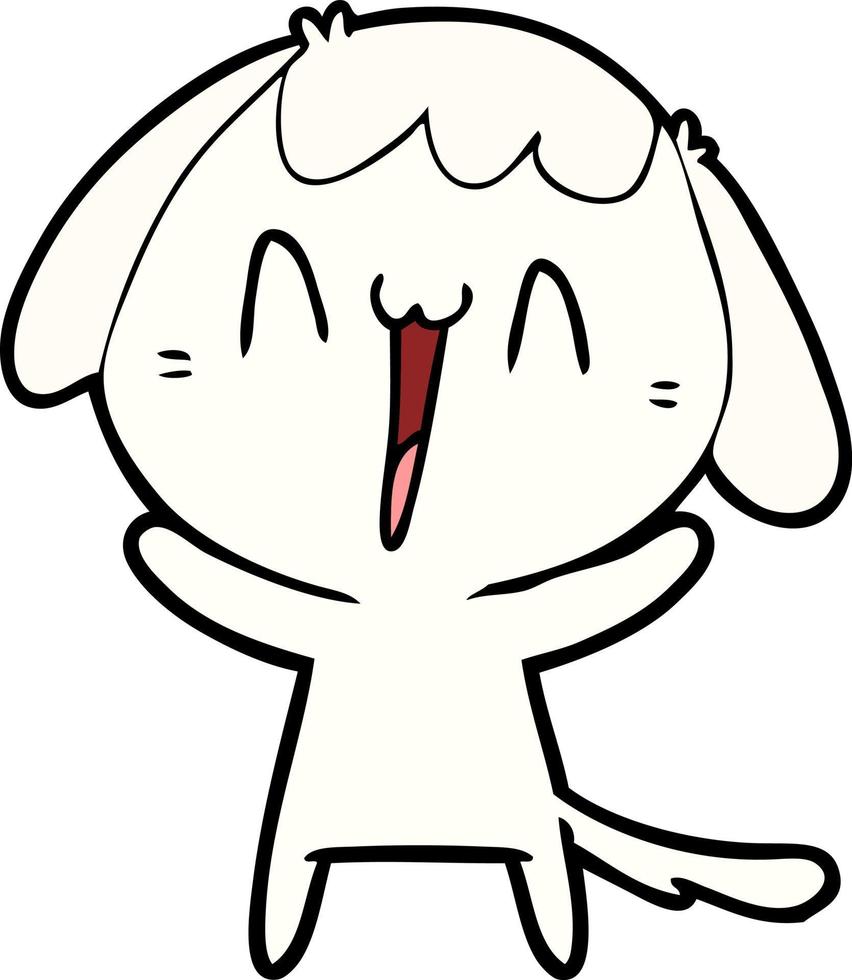 chien de dessin animé mignon vecteur