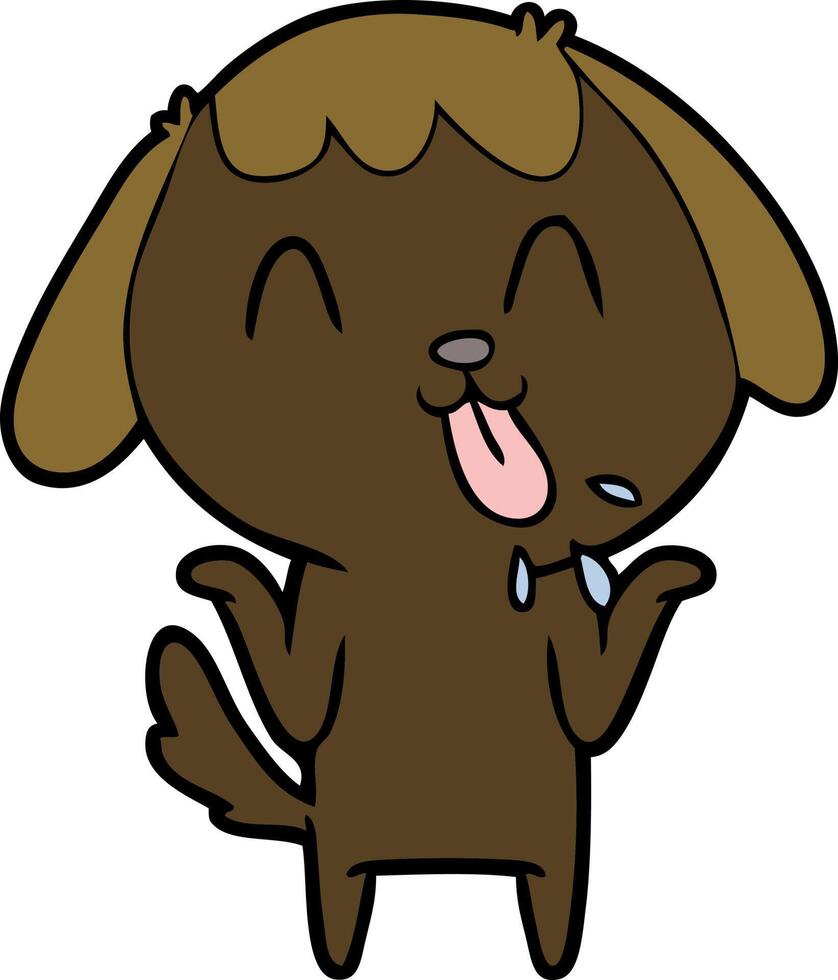 chien de dessin animé mignon vecteur