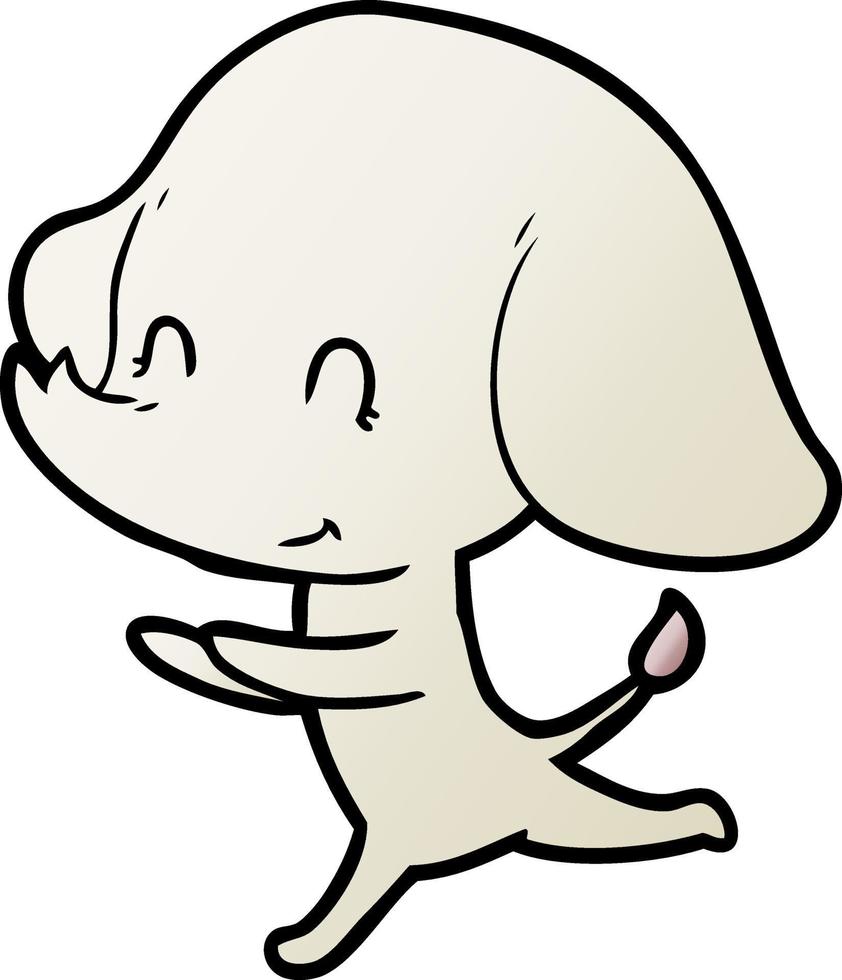 éléphant de dessin animé mignon vecteur