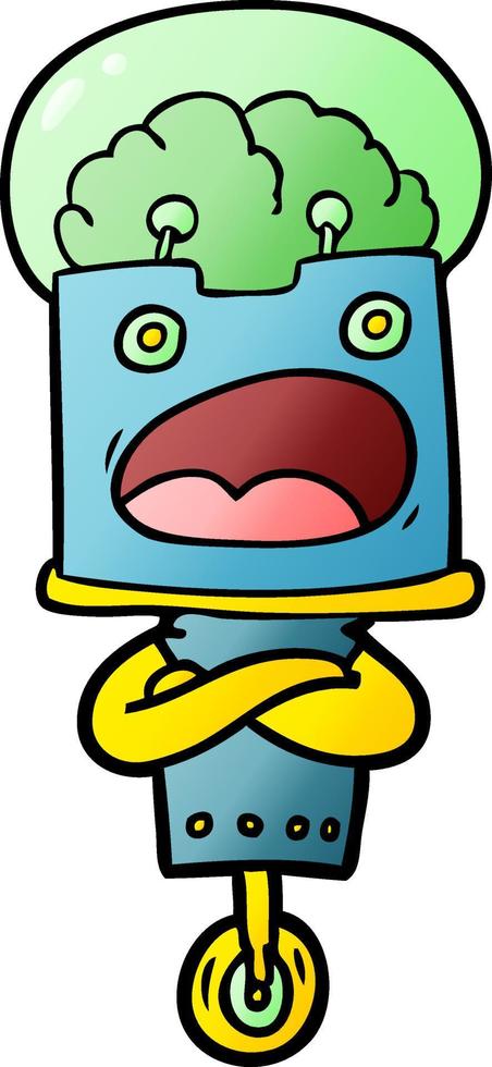 robot de personnage de dessin animé vecteur
