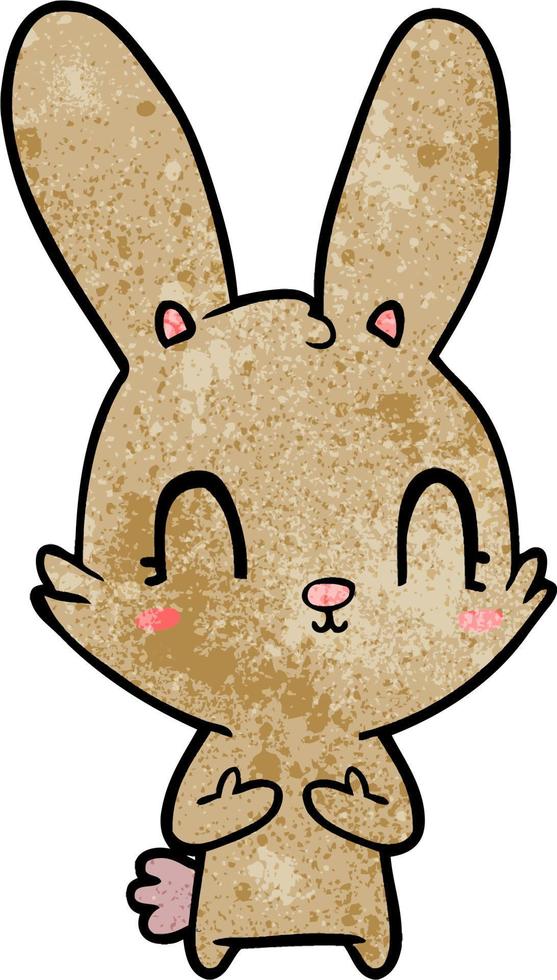 lapin de dessin animé mignon vecteur