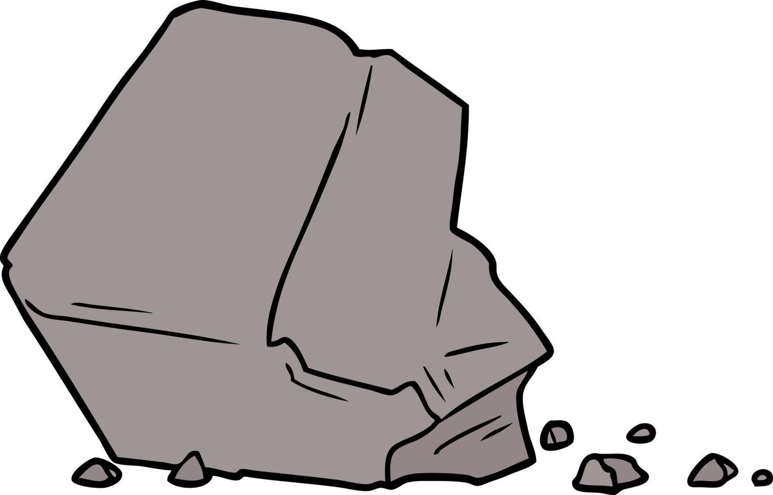 dessin animé gros rocher vecteur