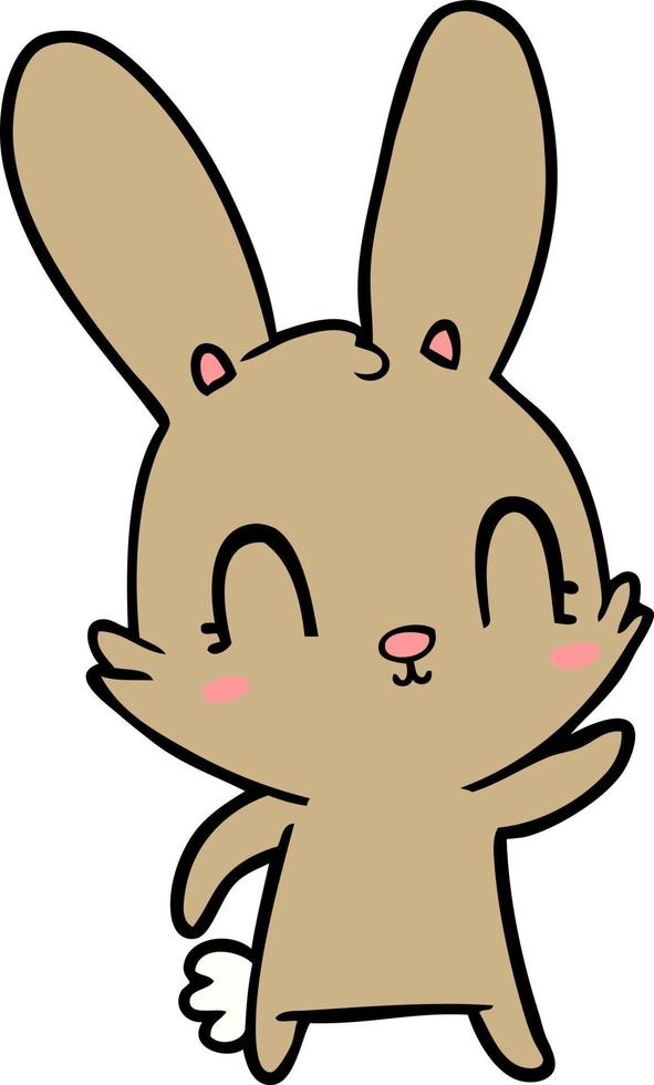 lapin de dessin animé mignon vecteur