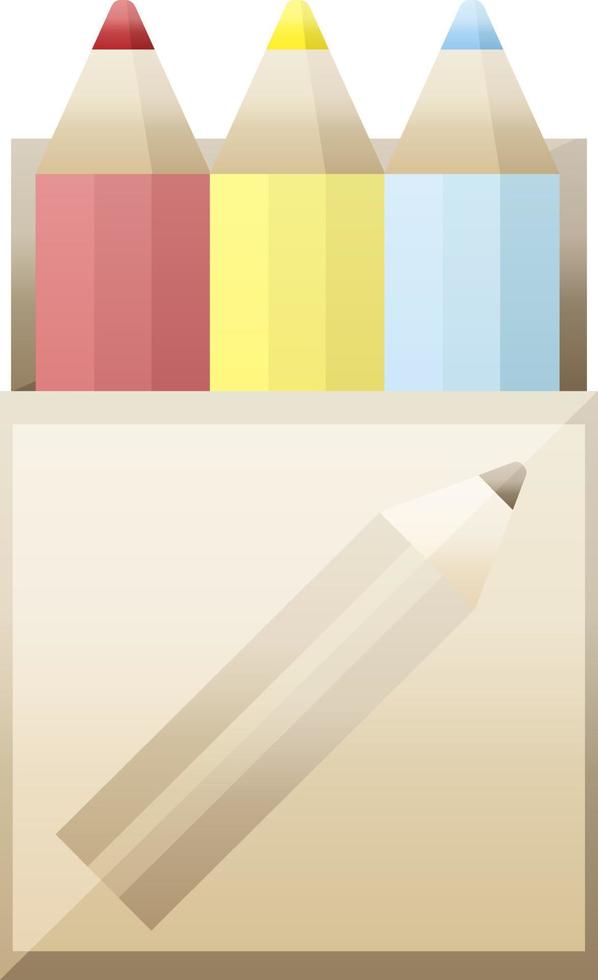 pack de crayons de couleur icône d'illustration vectorielle graphique vecteur
