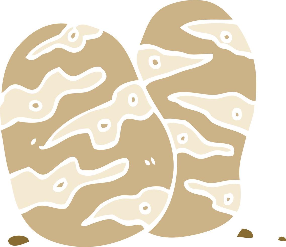 pommes de terre de dessin animé illustration couleur plate vecteur