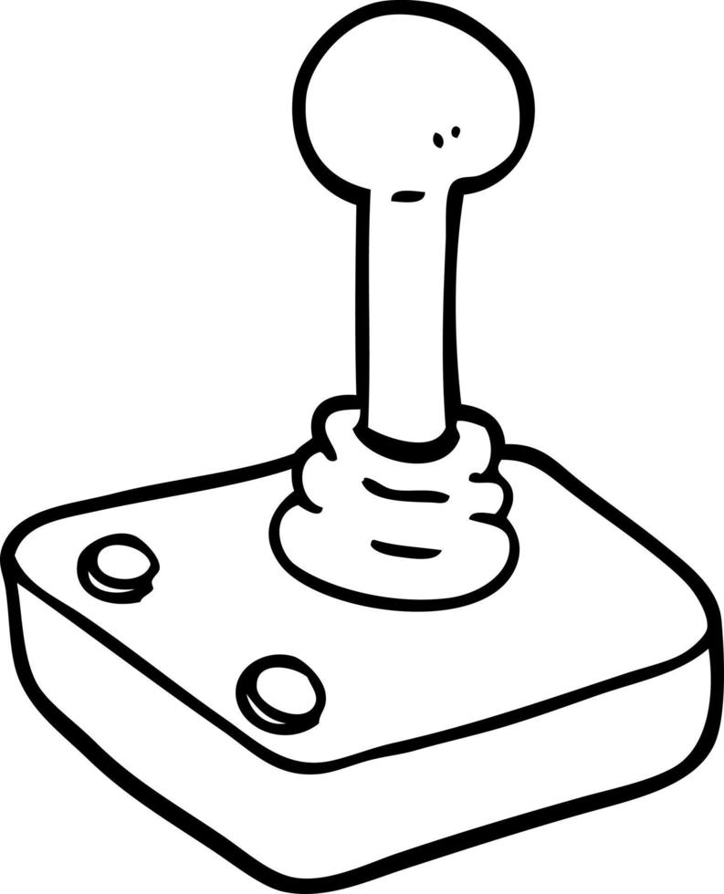 manette de jeu dessin animé noir et blanc vecteur