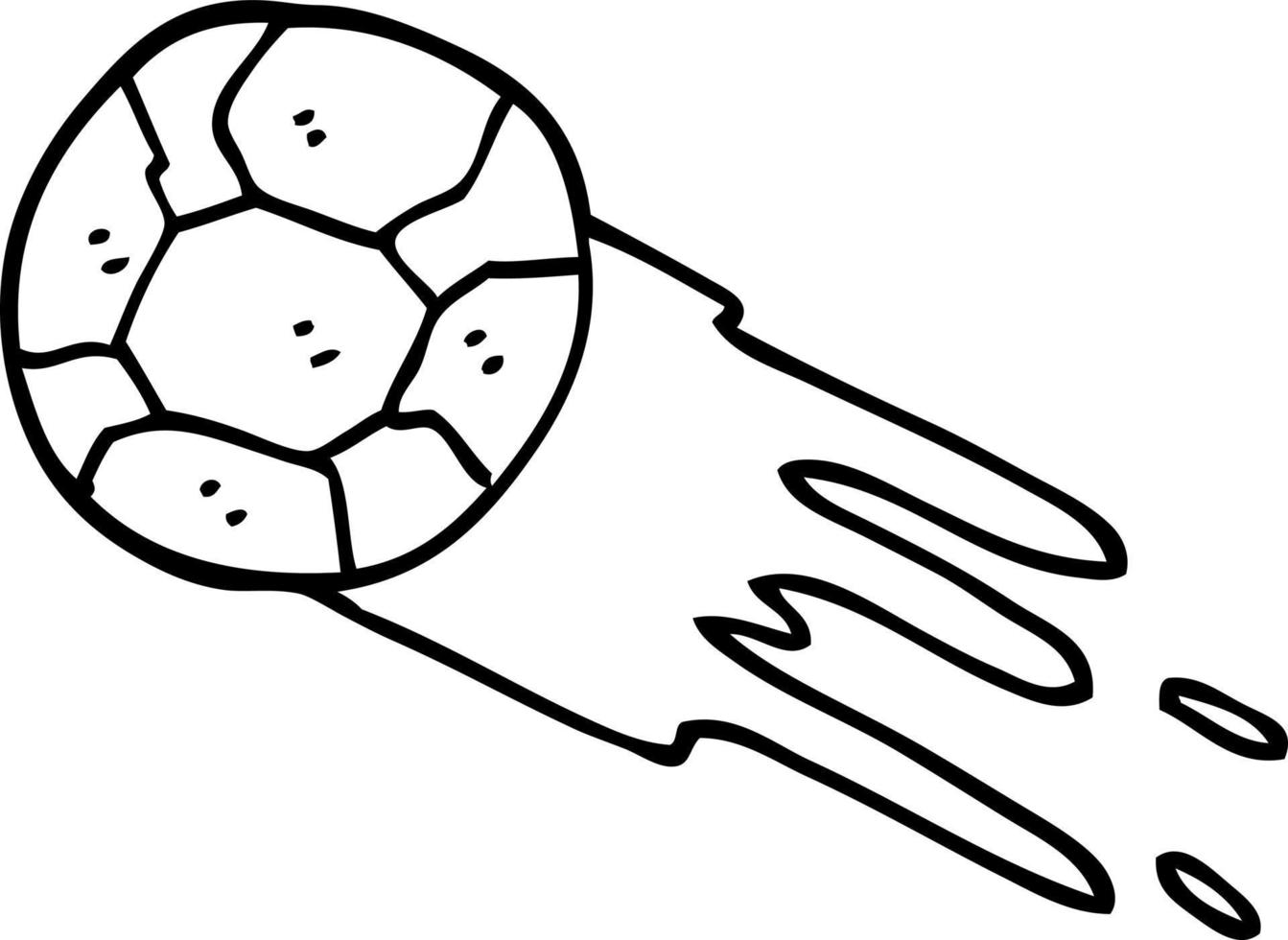 ballon de foot dessin animé noir et blanc vecteur