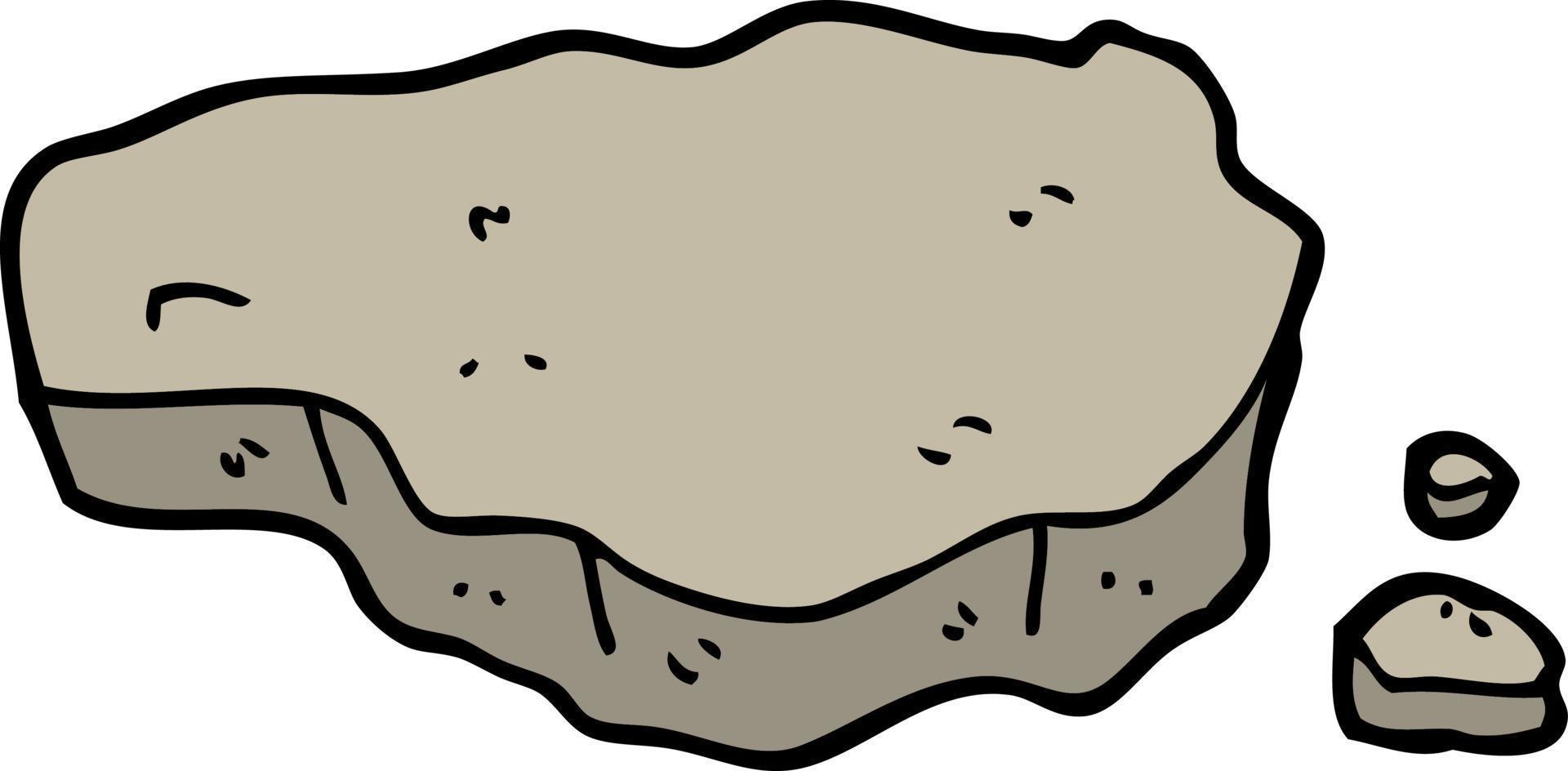 vieux rocher de dessin animé de style doodle dessiné à la main vecteur
