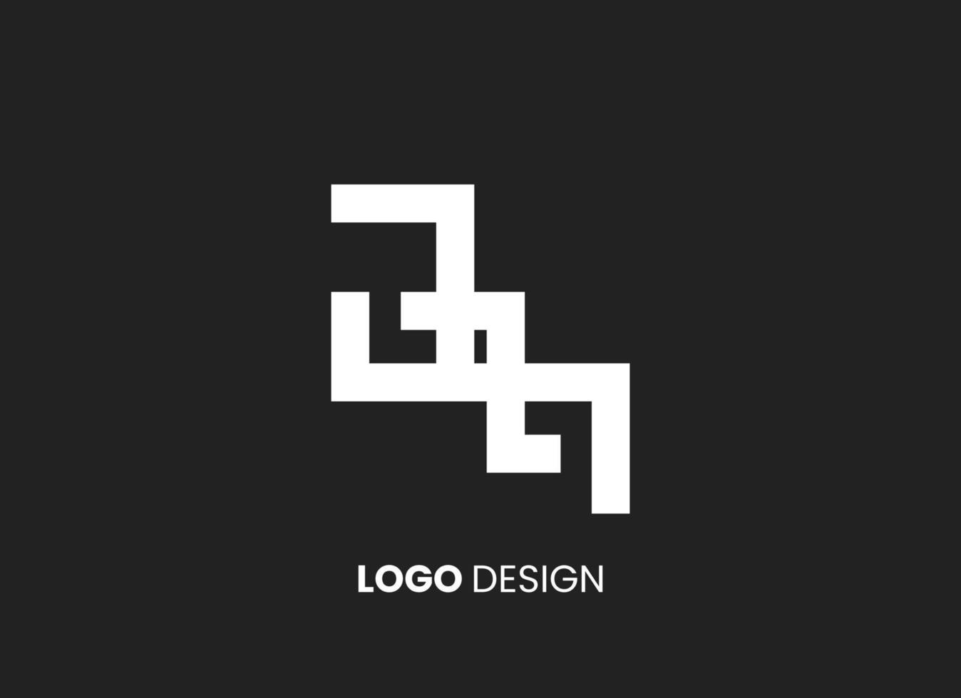 création de lettre de logo sur fond de luxe. concept de lettre initiales monogramme logo. création de logo d'icône. conception d'icône de lettre élégante et professionnelle sur fond noir. vecteur