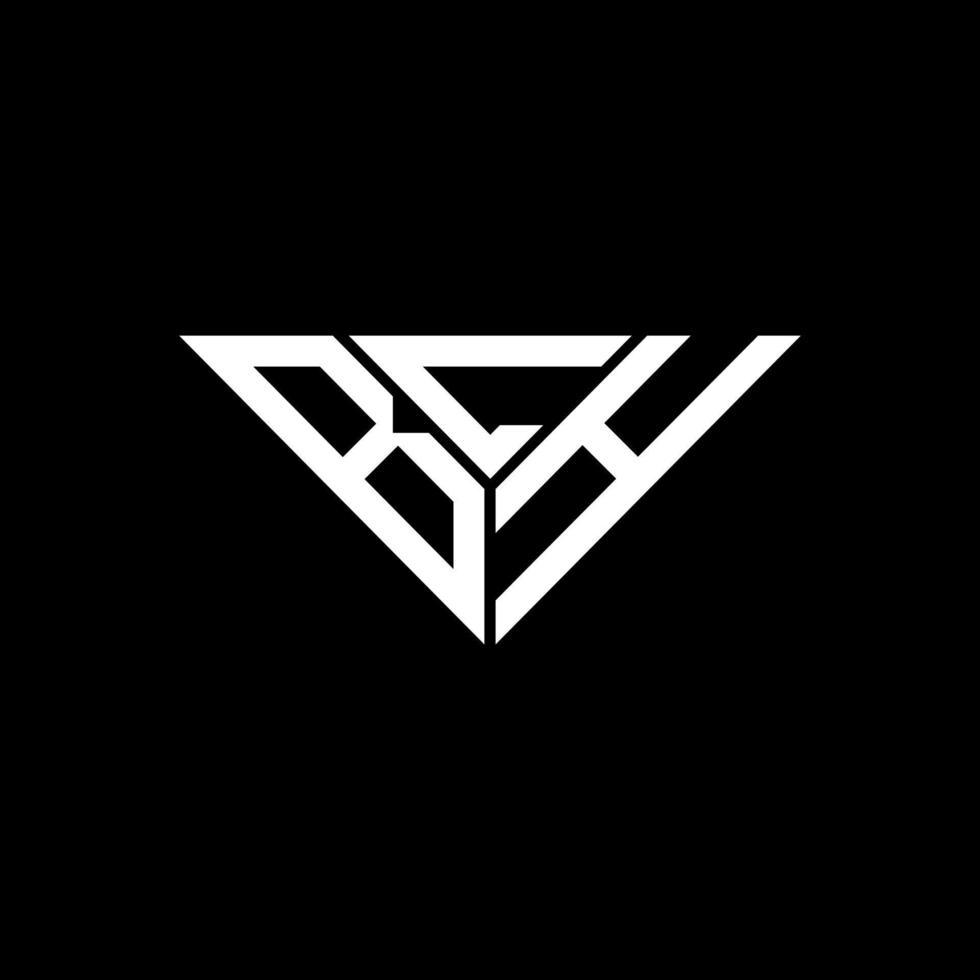 création de logo de lettre bch avec graphique vectoriel, logo bch simple et moderne en forme de triangle. vecteur
