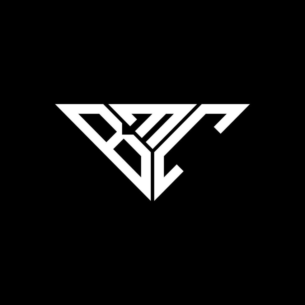 conception créative du logo bmc letter avec graphique vectoriel, logo bmc simple et moderne en forme de triangle. vecteur