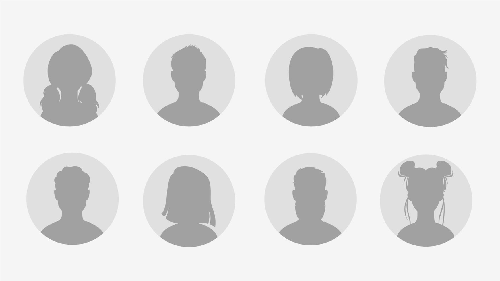 collection d'avatars de têtes masculines et féminines vecteur