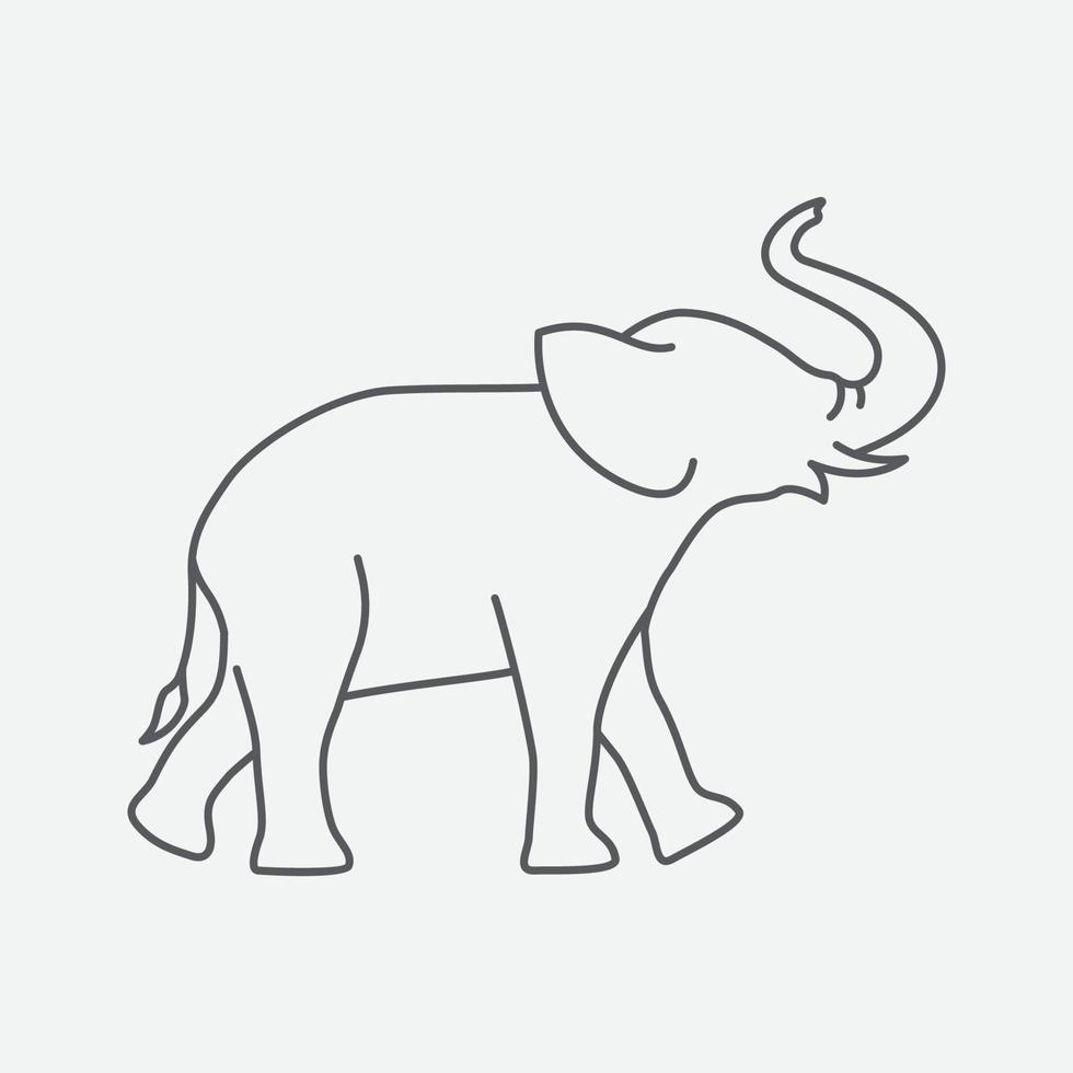 icône du logo éléphant. symbole de conception d'éléphant simple. conception d'illustration vectorielle de signe de logo d'éléphant. illustration vectorielle vecteur