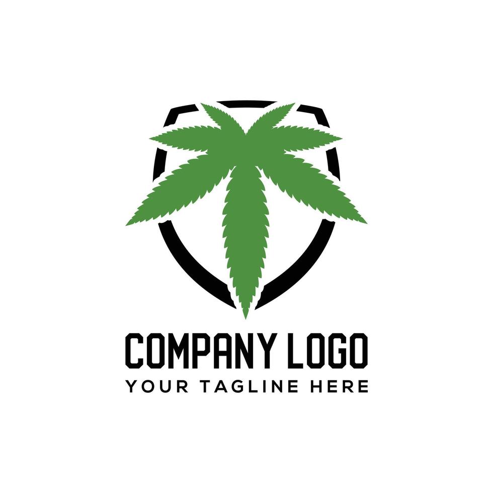 logo vintage de cannabis, marijuana abstraite, cannabis, ganja pour illustrations et symboles cbd. vecteur