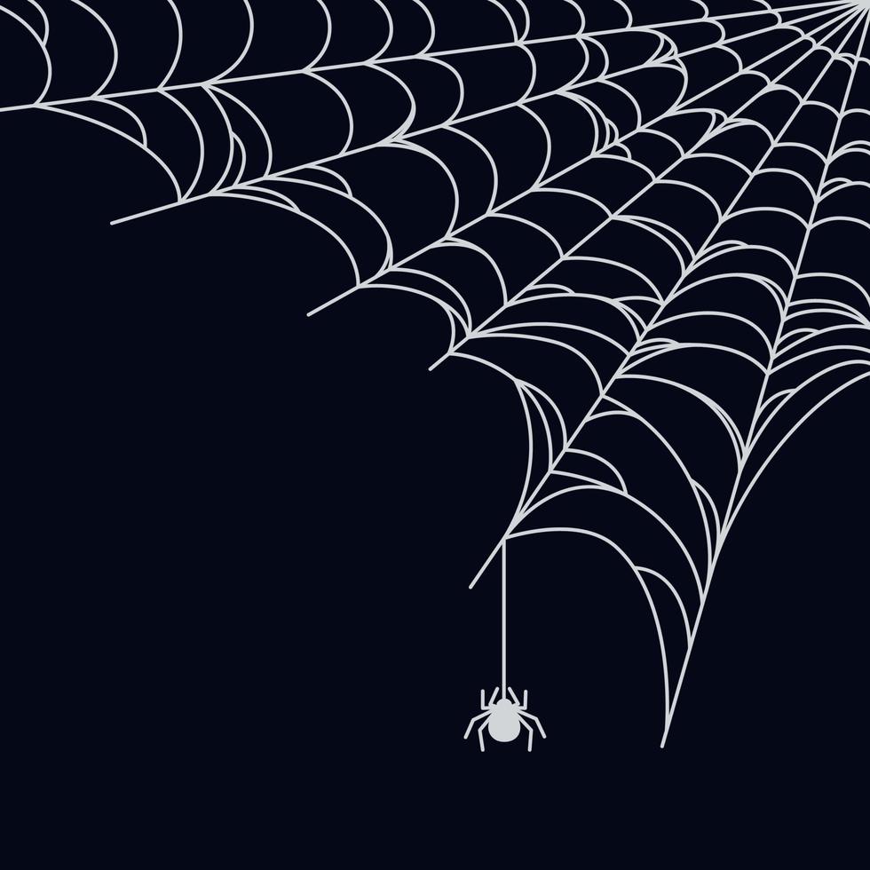 fond de toile d'araignée pour halloween. coin toile d'araignée halloween. illustration vectorielle vecteur