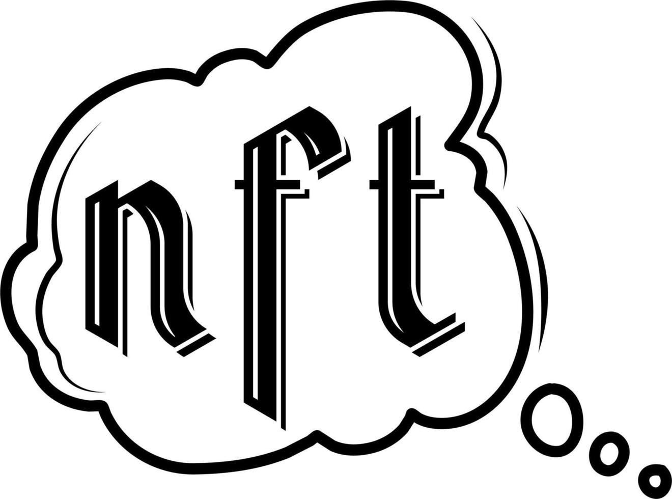 icônes nft logo nft illustration vectorielle nft vecteur