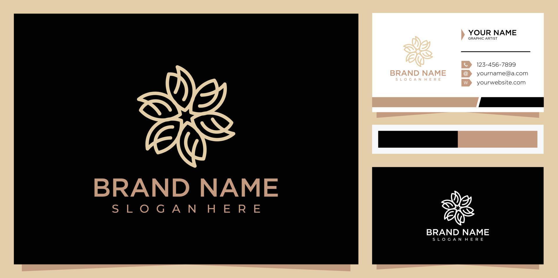 fleur lettre f logo design inspiration vecteur