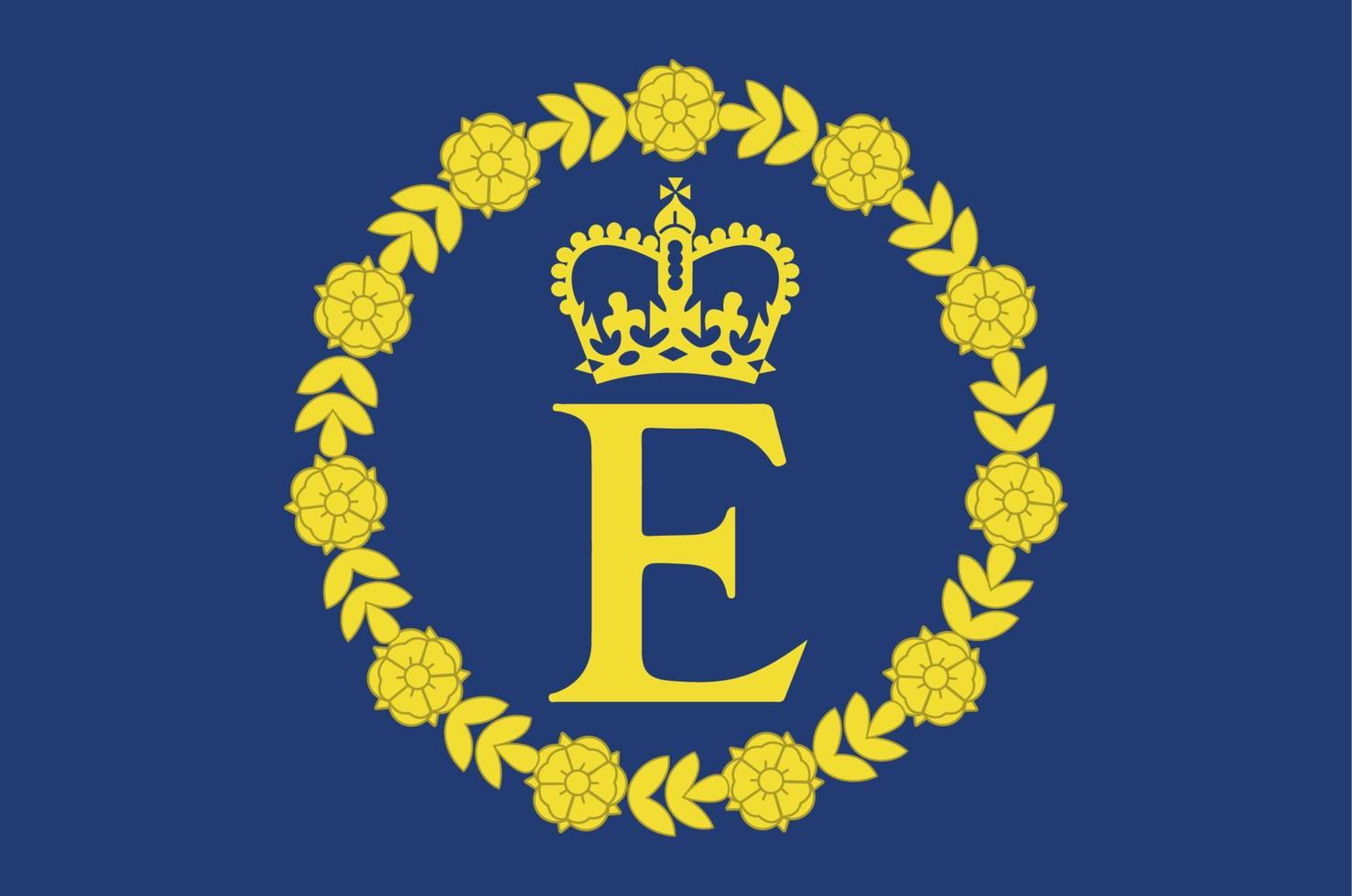 drapeau personnel de la reine elizabeth britannique royaume uni europe nationale emblème icône illustration vectorielle élément de conception abstraite vecteur