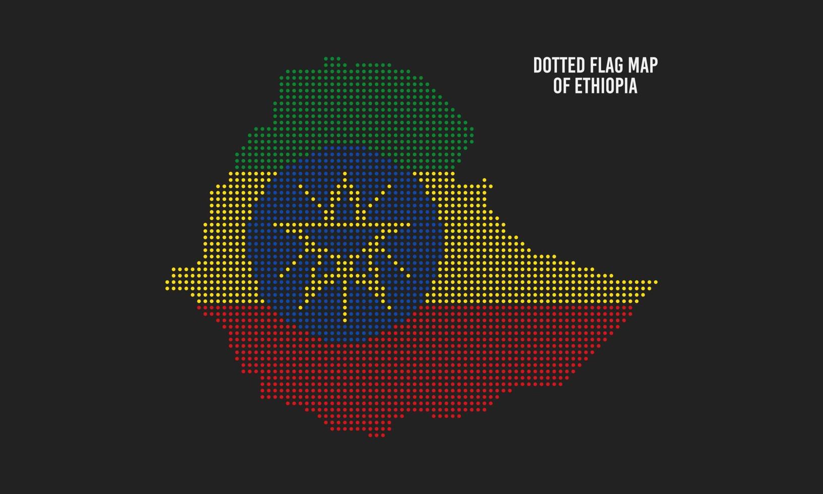 carte du drapeau de l'éthiopie, illustration vectorielle abstraite en pointillés vecteur