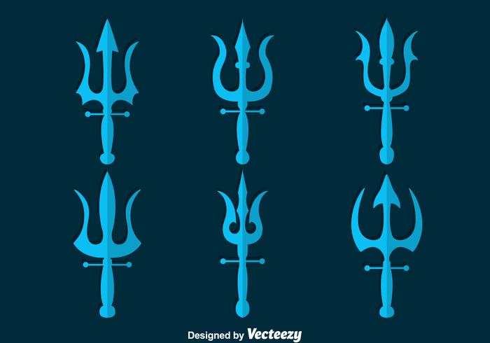 Vector de collection de symboles de Poseidon