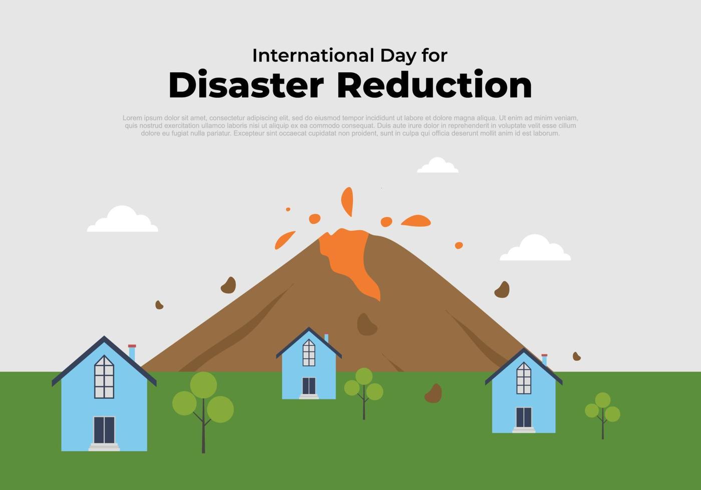 Journée internationale de la prévention des catastrophes célébrée le 13 octobre. vecteur