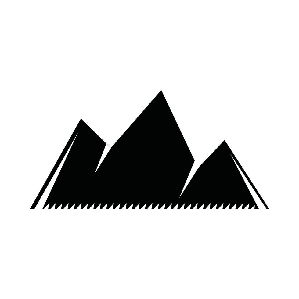 montagnes rétro vintage pour le camping. peut être utilisé comme emblème, logo, badge, étiquette. marque, affiche ou impression. art graphique monochrome. vecteur