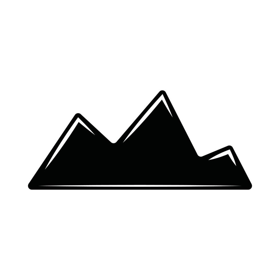 montagnes rétro vintage pour le camping. peut être utilisé comme emblème, logo, badge, étiquette. marque, affiche ou impression. art graphique monochrome. vecteur