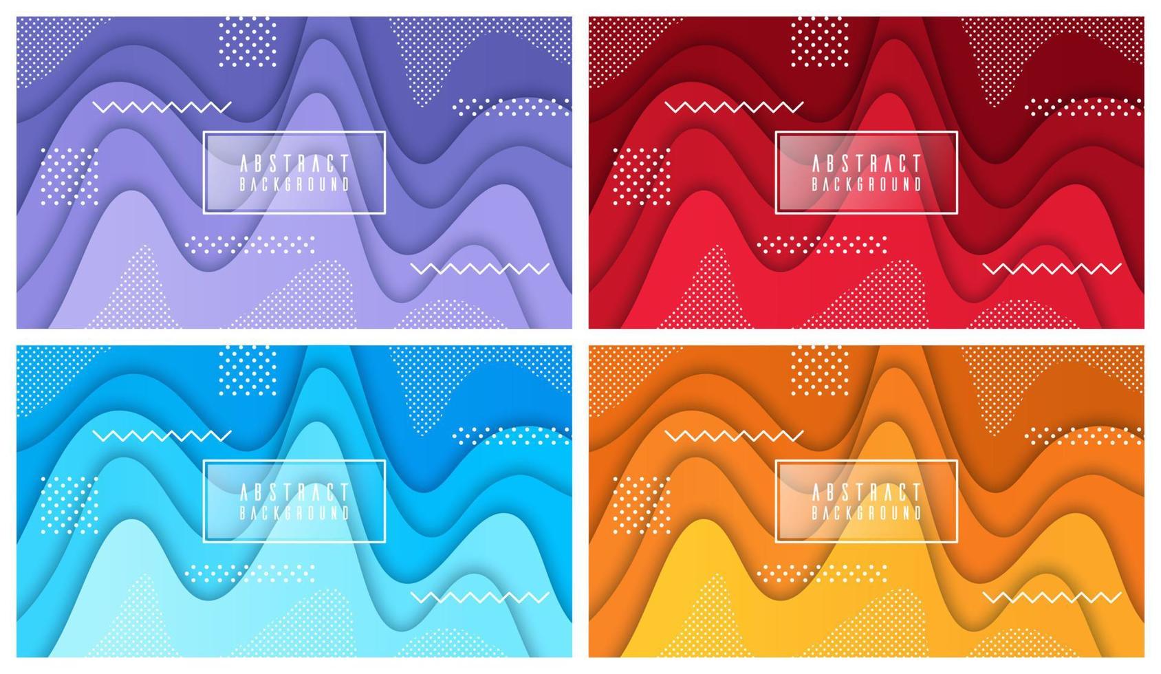 fond liquide et géométrique coloré avec des formes de dégradé fluide vecteur