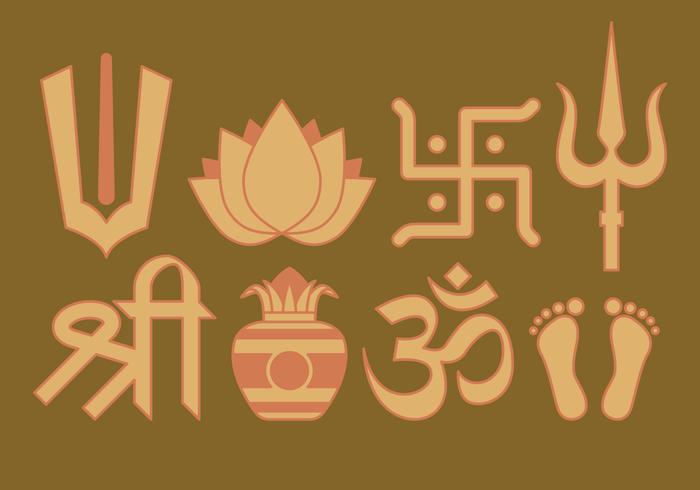 Symboles hindous vecteur