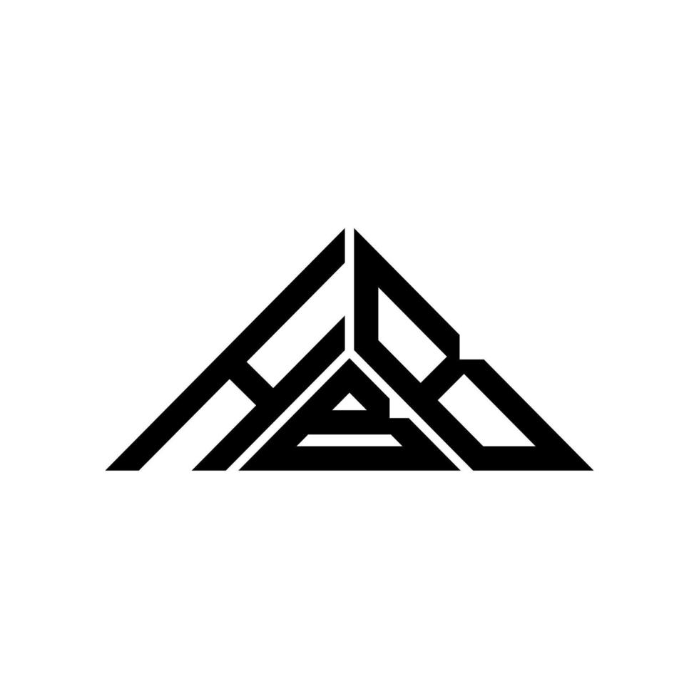 Conception créative du logo hbb letter avec graphique vectoriel, logo hbb simple et moderne en forme de triangle. vecteur