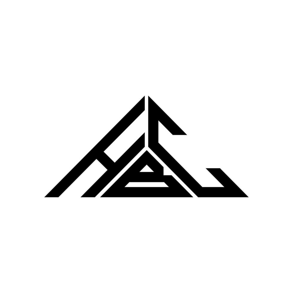 Conception créative du logo hbc letter avec graphique vectoriel, logo hbc simple et moderne en forme de triangle. vecteur