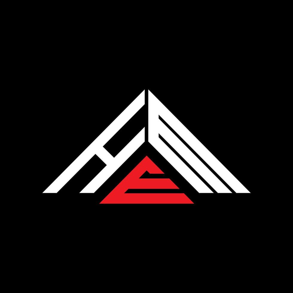 conception créative du logo de la lettre de l'ourlet avec graphique vectoriel, logo simple et moderne de l'ourlet en forme de triangle. vecteur