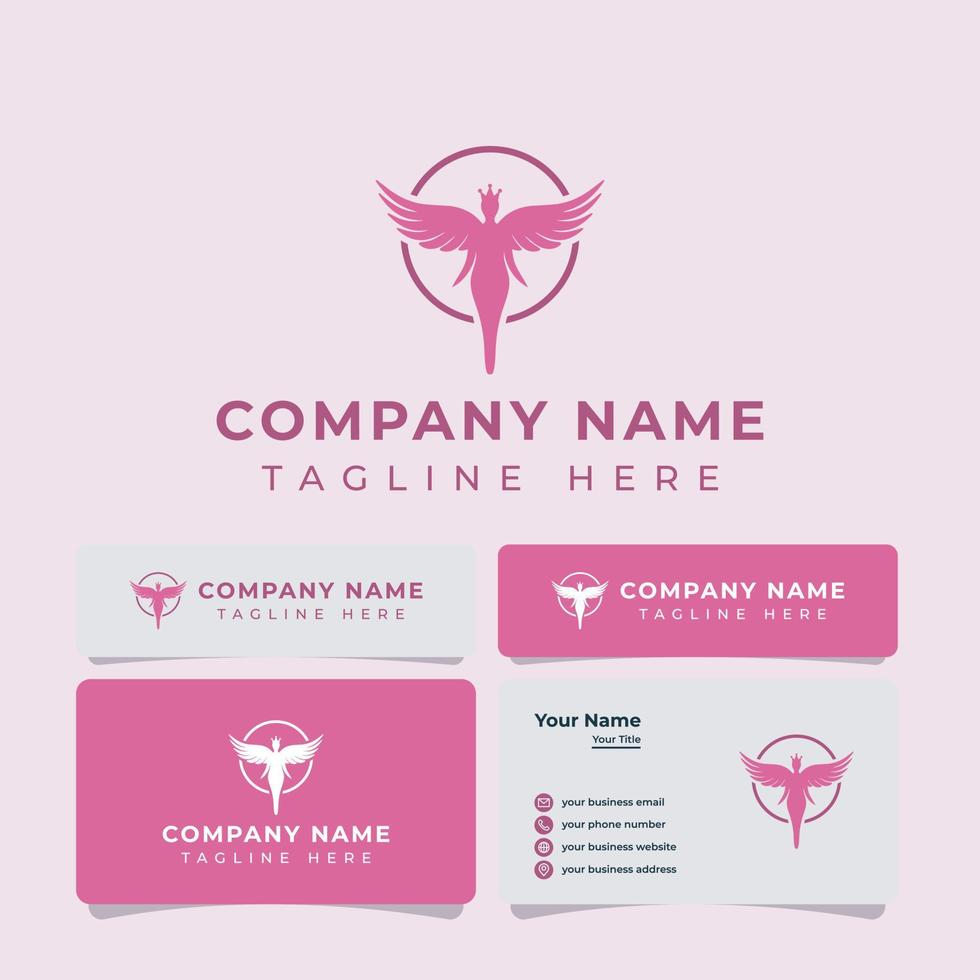 Le logo Beauty Angel convient à toute entreprise de beauté. vecteur