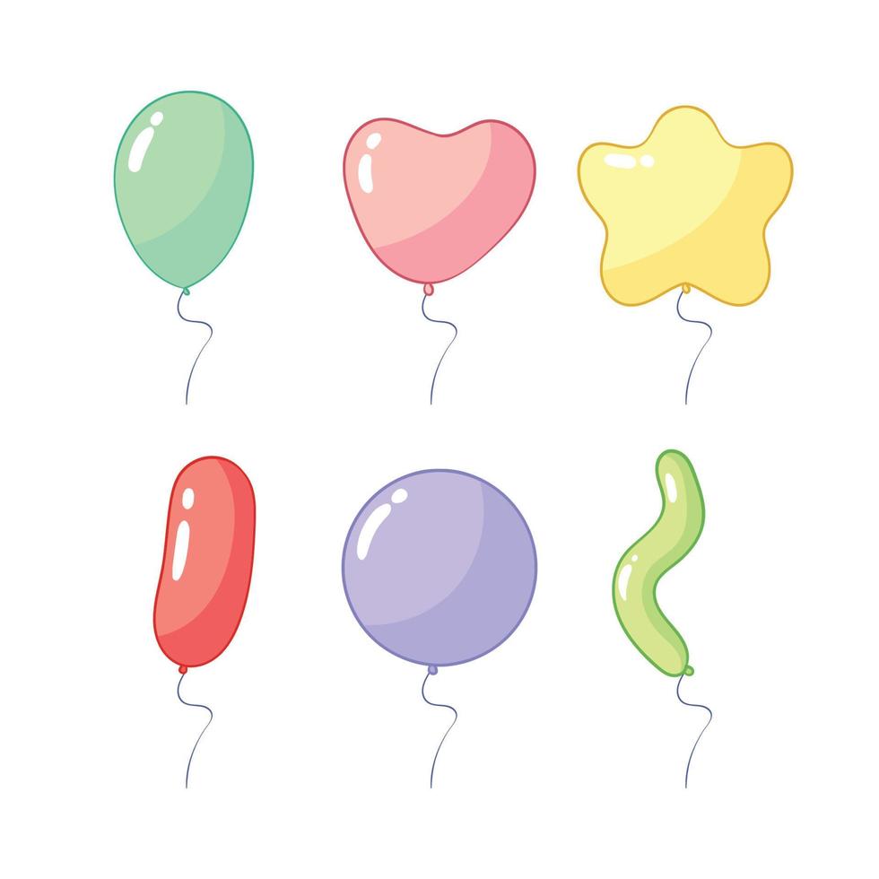 illustration vectorielle de plusieurs types de ballons vecteur