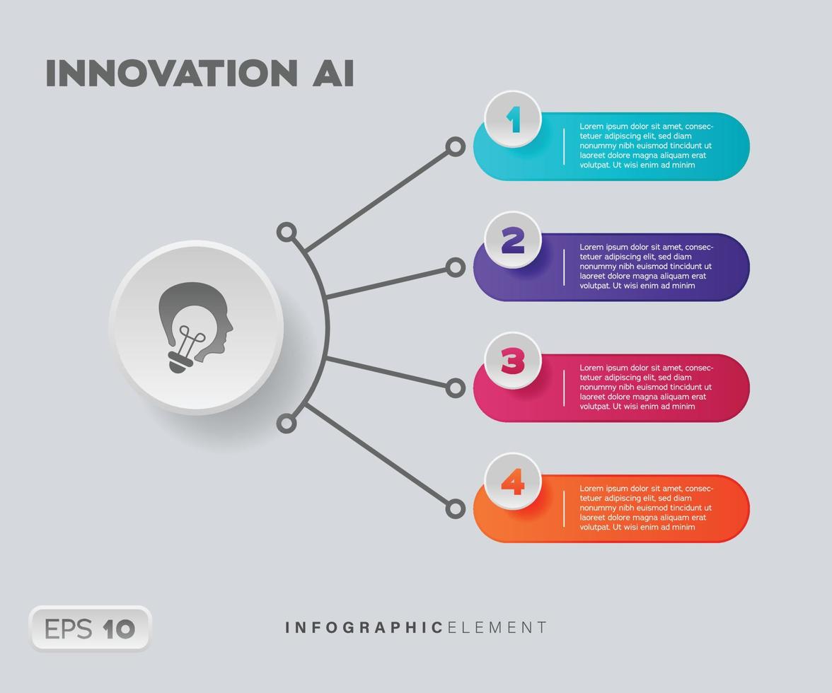 élément infographique innovation ai vecteur