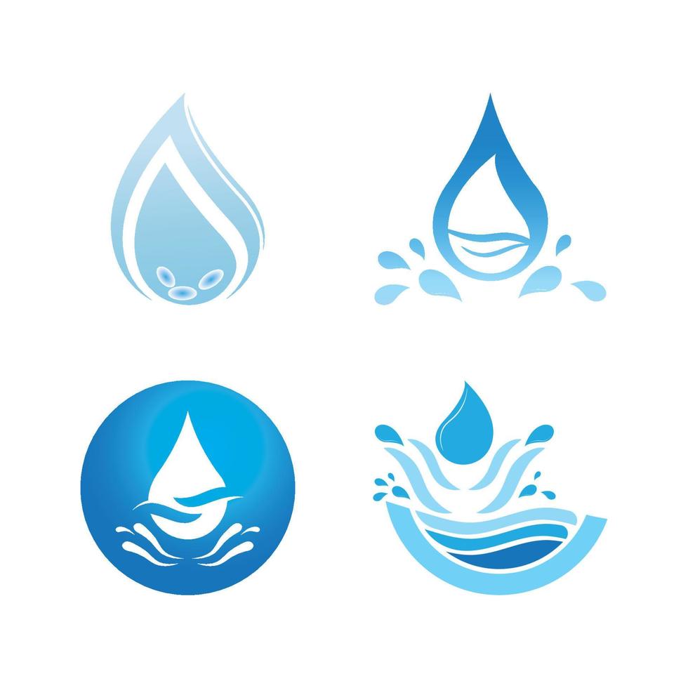 illustration d'icône logo goutte d'eau vecteur