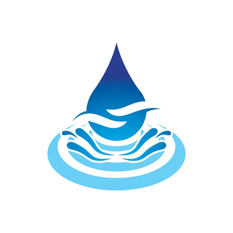 illustration d'icône logo goutte d'eau vecteur