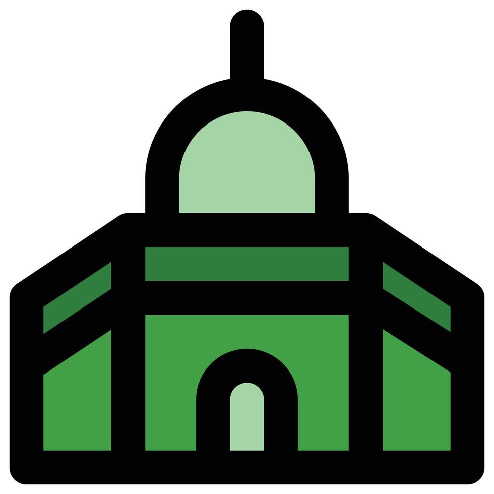 icône de la mosquée, thème du voyage vecteur