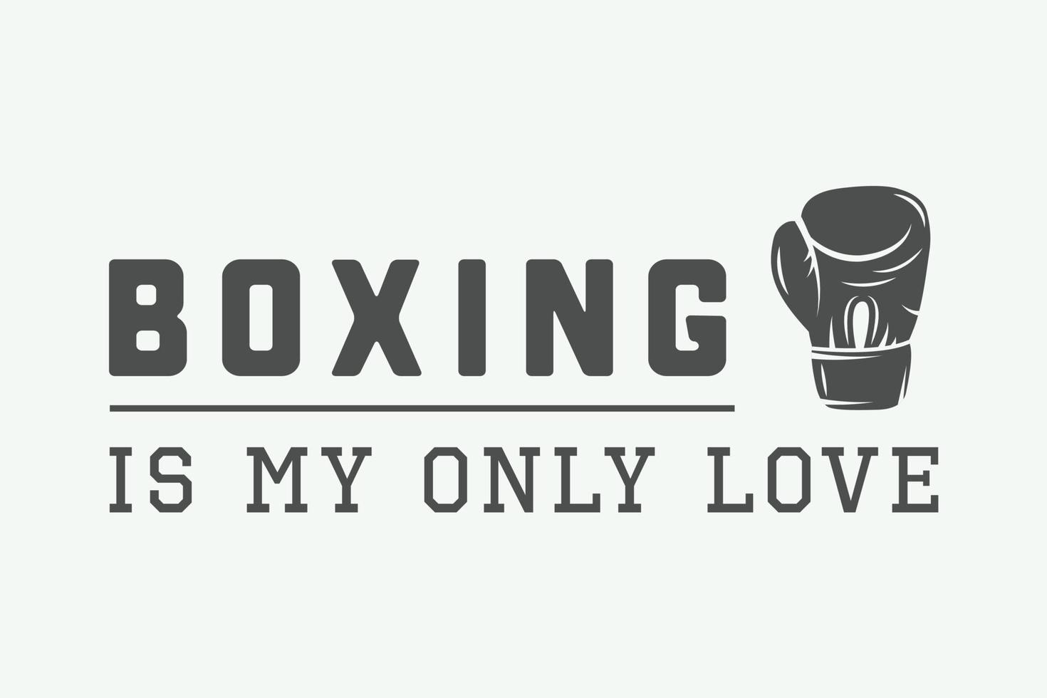 slogan de boxe vintage avec motivation et inspiration. conception graphique. illustration vectorielle vecteur