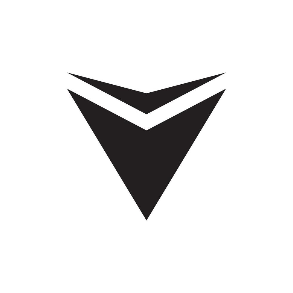 modèle de logo vectoriel icône flèche dans un design plat branché