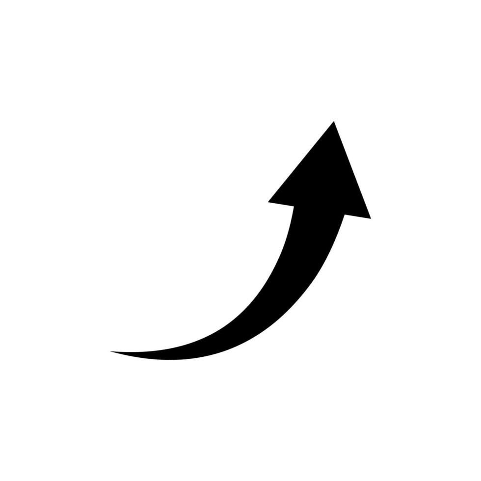 modèle de logo vectoriel icône flèche dans un design plat branché