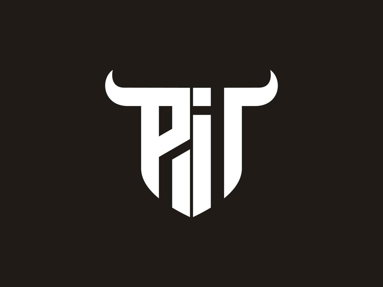conception initiale du logo pi bull. vecteur