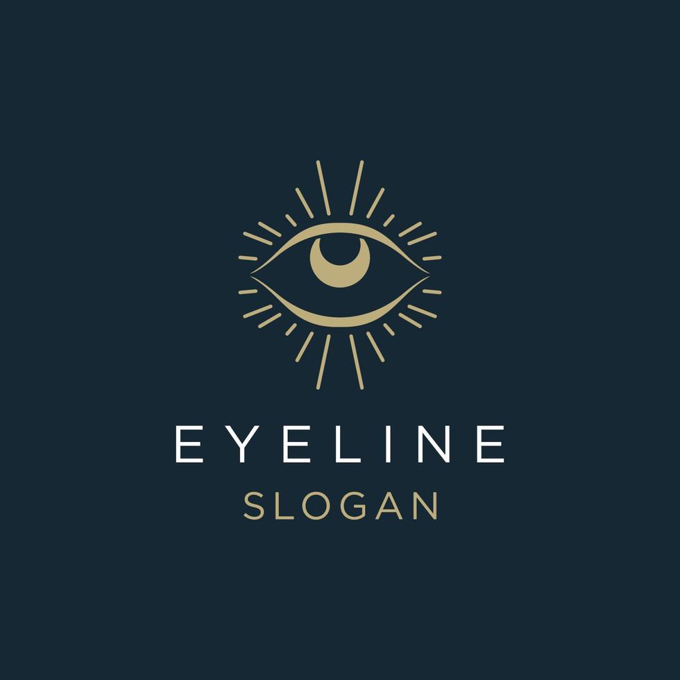 oeil ligne icône contour vector logo illustration linéaire pictogramme isolé