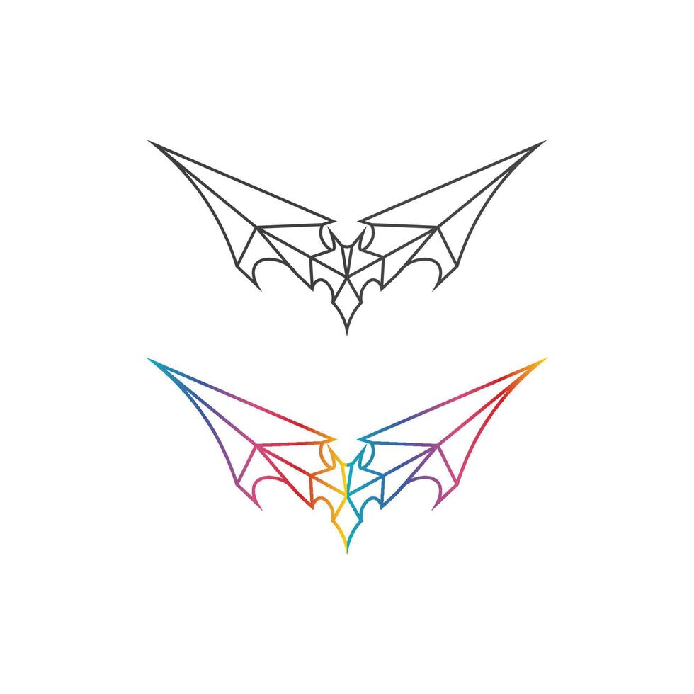 modèle de logo icône vecteur chauve-souris