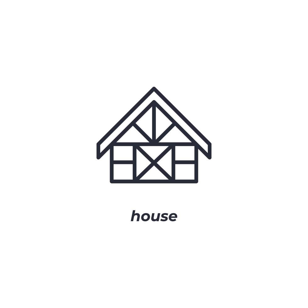 le symbole de maison de signe de vecteur est isolé sur un fond blanc. couleur de l'icône modifiable.