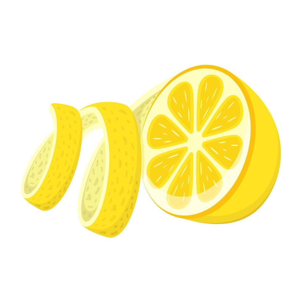 illustration plate moderne de citron vecteur